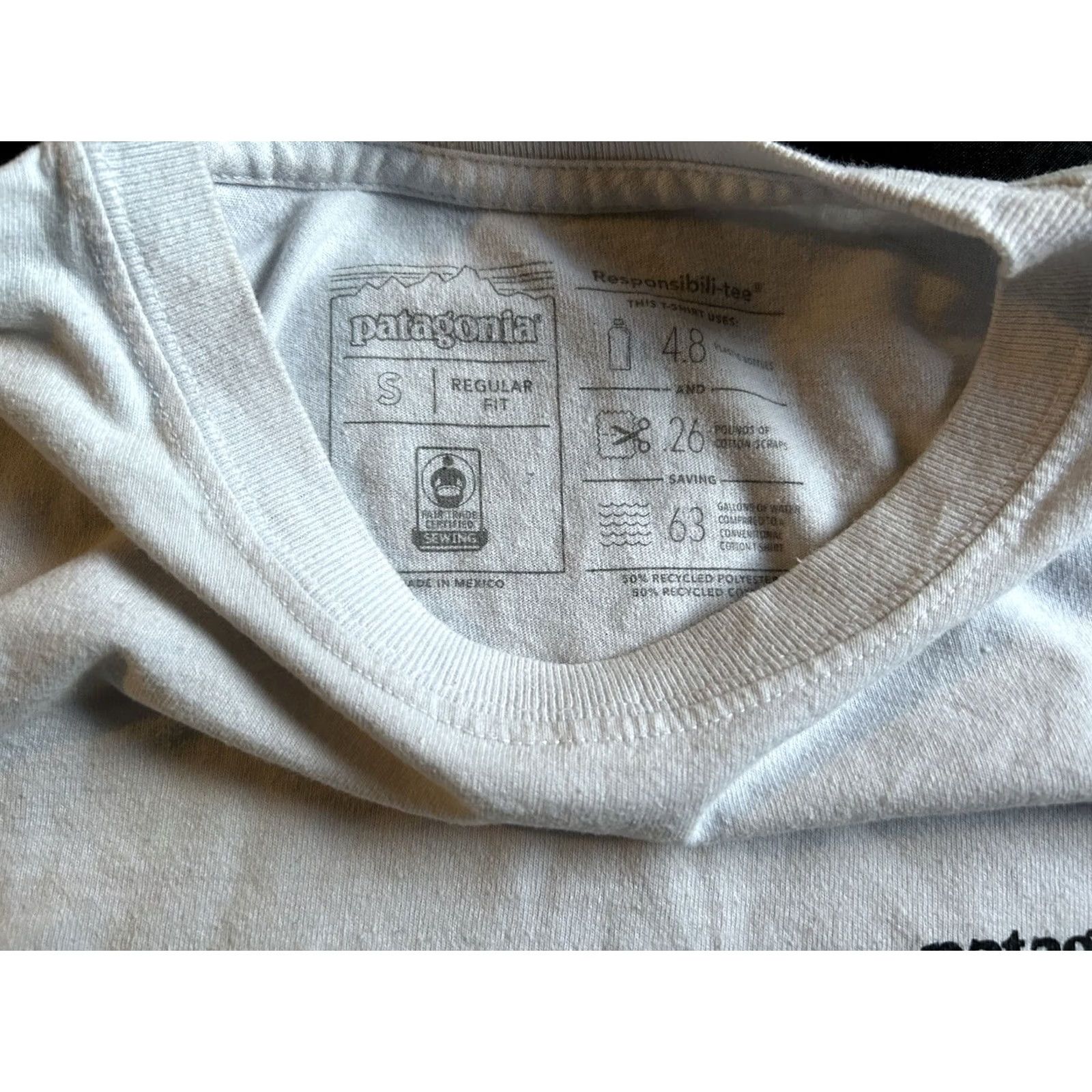 Patagonia Patagonia Shirt Mens XS White Responsibili Tee P-6 Logo Uprisal Long Sleeve Size US S / EU 44-46 / 1 - 4 Thumbnail