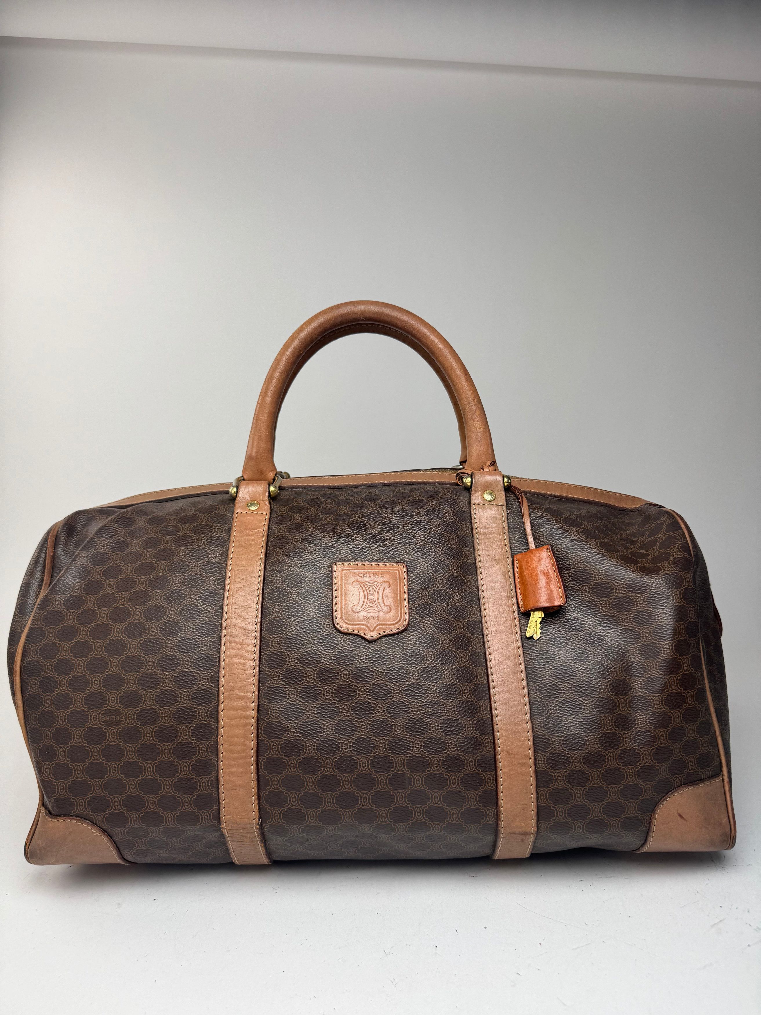 Celine Vintage Paris Triomphe Monogram Duffel bag brown Size ONE SIZE - 1 Thumbnail