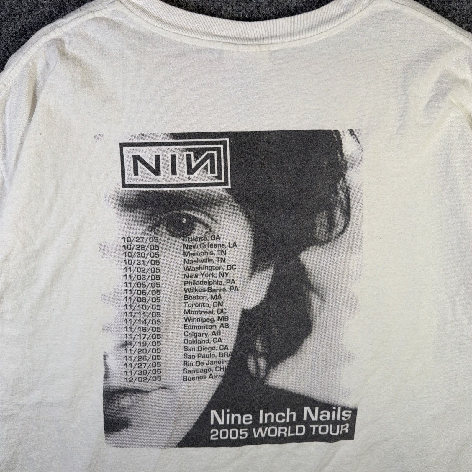 Band Tees Vintage Nine Inch Nails Shirt Mens XL Y2K 2005 World Tour Size US XL / EU 56 / 4 - 2 Thumbnail