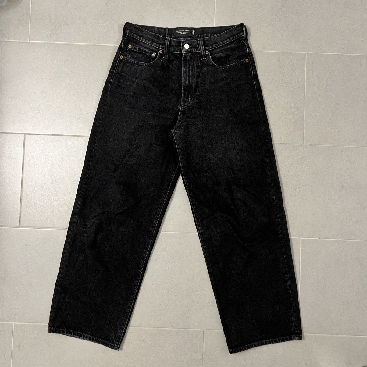 Abercrombie & Fitch Abercrombie & Fitch Ultra Baggy Jeans Black Size 28W x 30L Size US 28 / EU 44 - 1 Thumbnail
