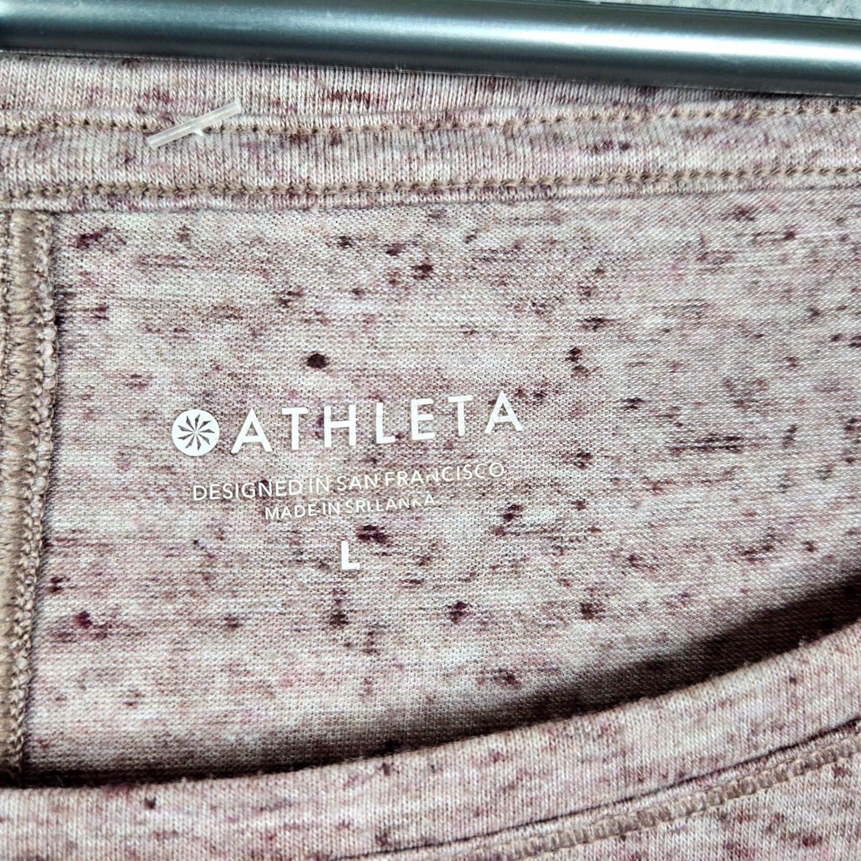 Athleta Athleta Women’s Mauve Heather Essence Flow Printed Top Size L Size L / US 10 / IT 46 - 3 Thumbnail