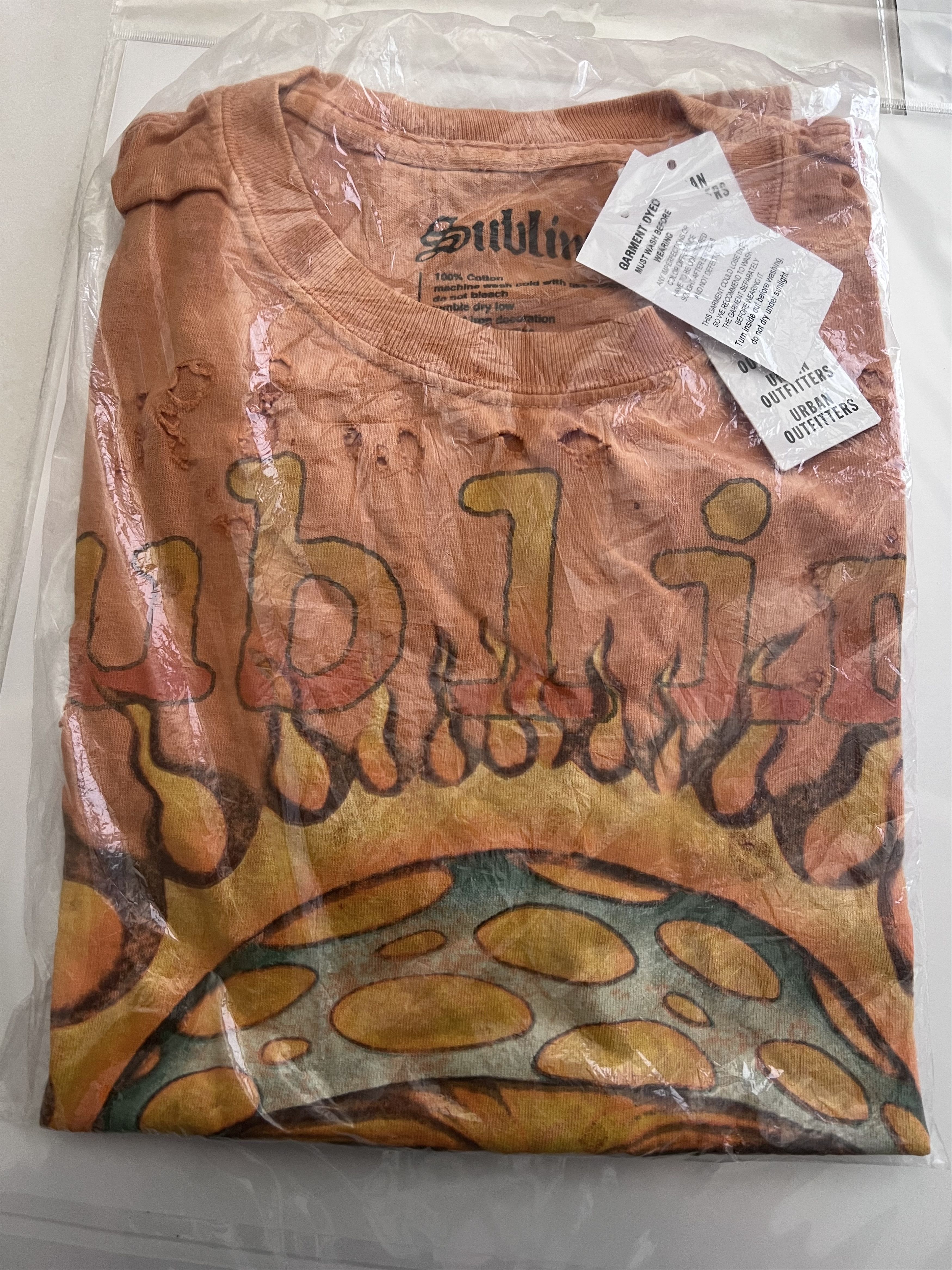 Sublime Sublime Long Beach Sun Orange Destroyed Oversized Sz S / M Size S / US 4 / IT 40 - 1 Thumbnail