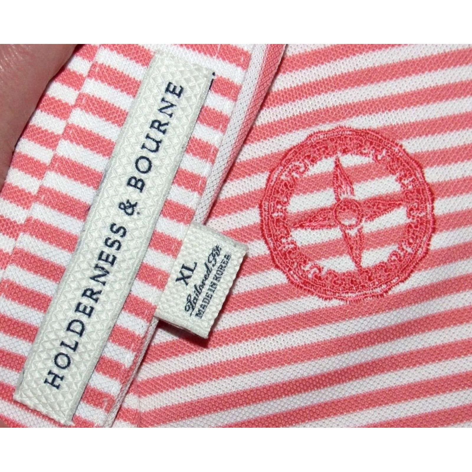 Vintage HOLDERNESS & BOURNE Pink Short Sleeve Polo Golf Shirt XL Size US XL / EU 56 / 4 - 3 Thumbnail