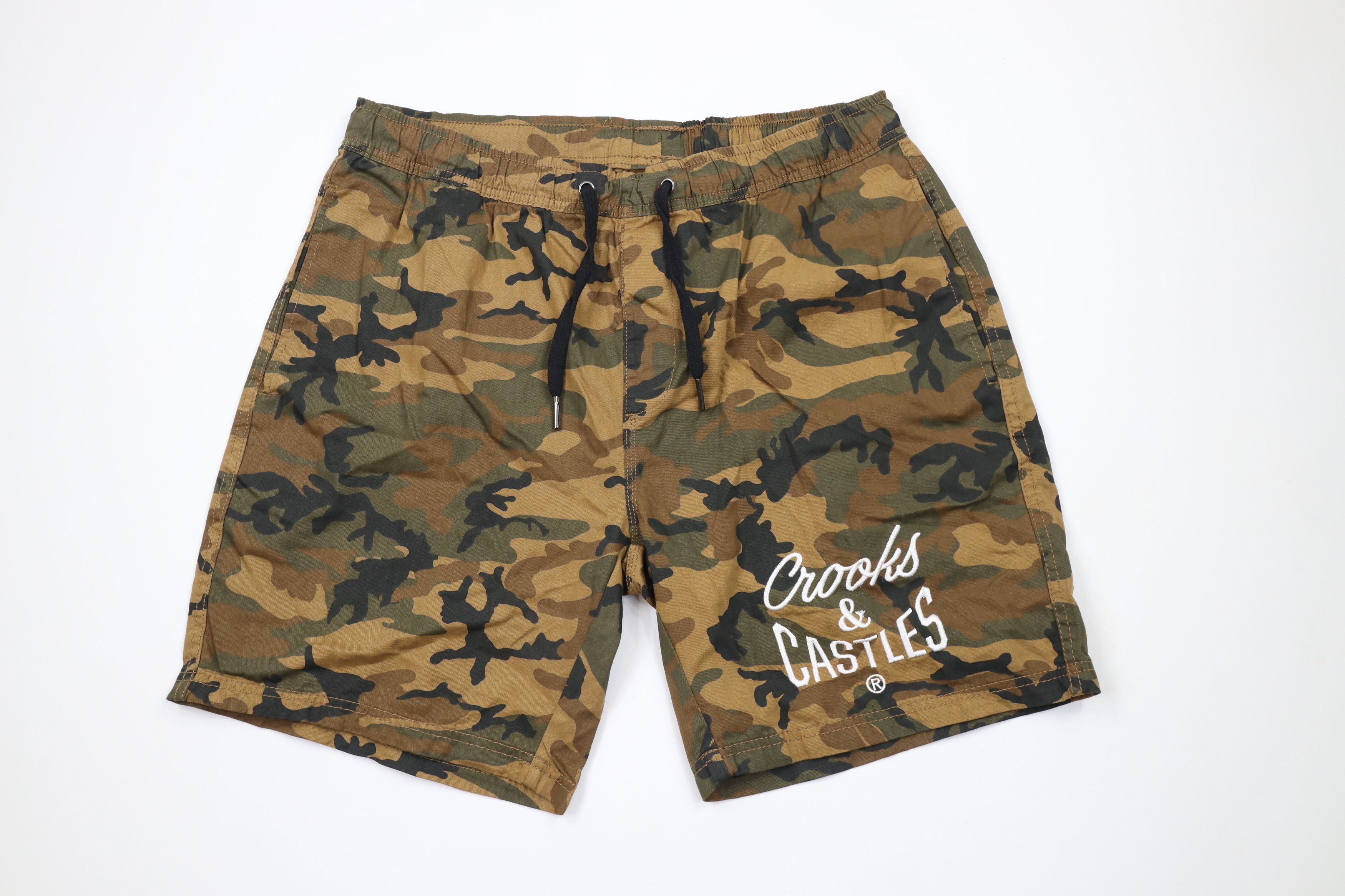 Crooks & Castles × Vintage Vintage Crooks & Castles Out Above Knee Camouflage Shorts Size US 36 / EU 52 - 1 Thumbnail