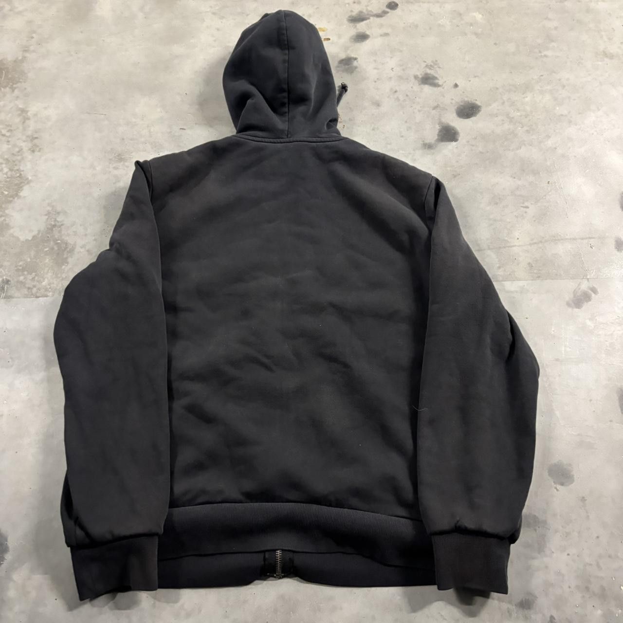 Vintage Crazy Vintage Y2K/2000s Black Blank Sherpa Lined Essential Zip Up Hoodie! Size L Size US L / EU 52-54 / 3 - 7 Thumbnail