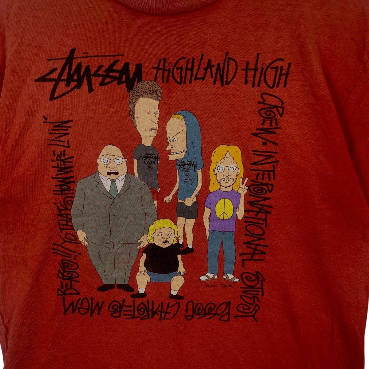 Stussy Vintage STUSSY x BEAVIS BUTTHEAD Cartoon Tee Shirt Top Size US S / EU 44-46 / 1 - 3 Thumbnail
