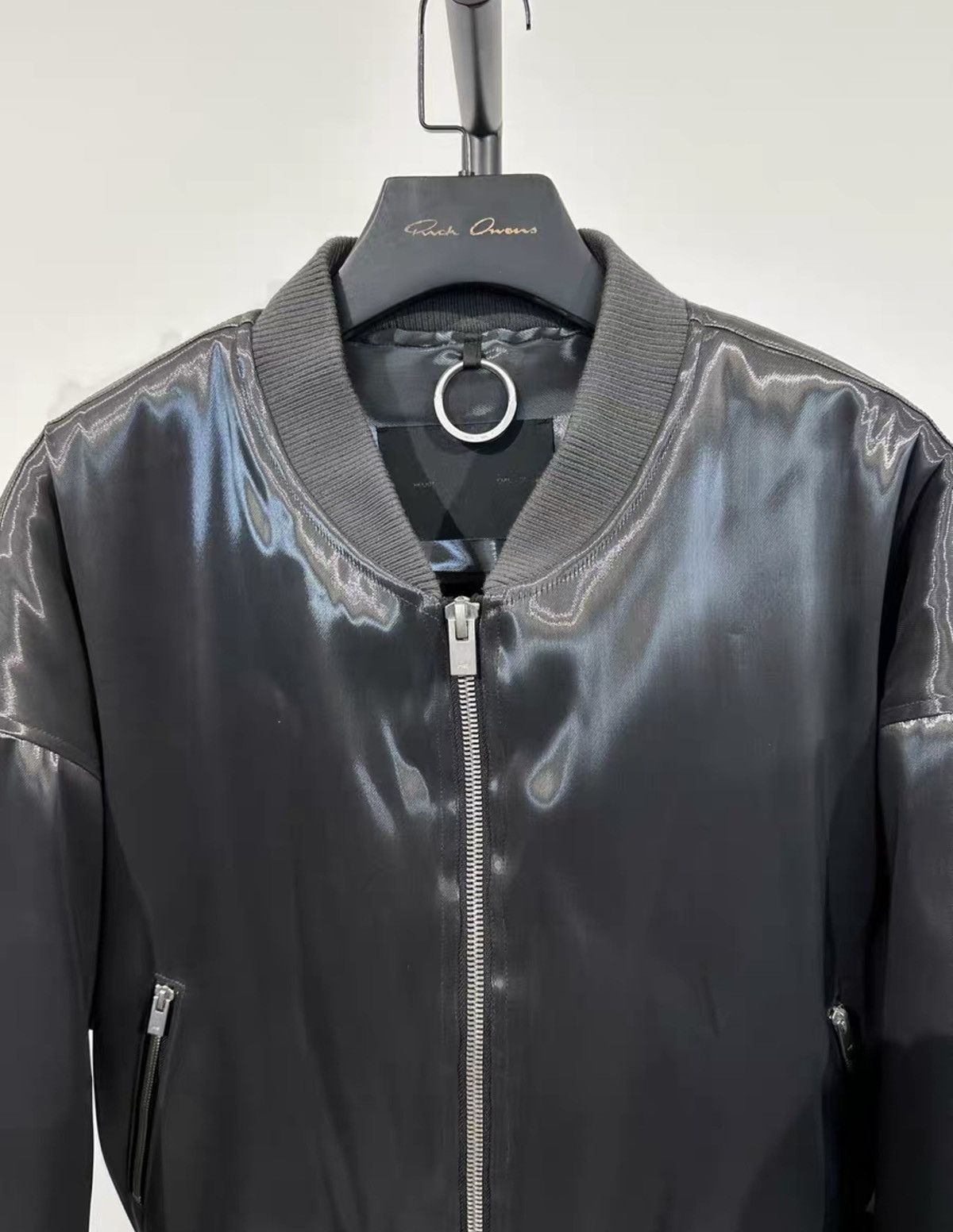 Heliot Emil HE Liquid Mercury Reflective Quilted Bomber Jacket Size US M / EU 48-50 / 2 - 4 Thumbnail
