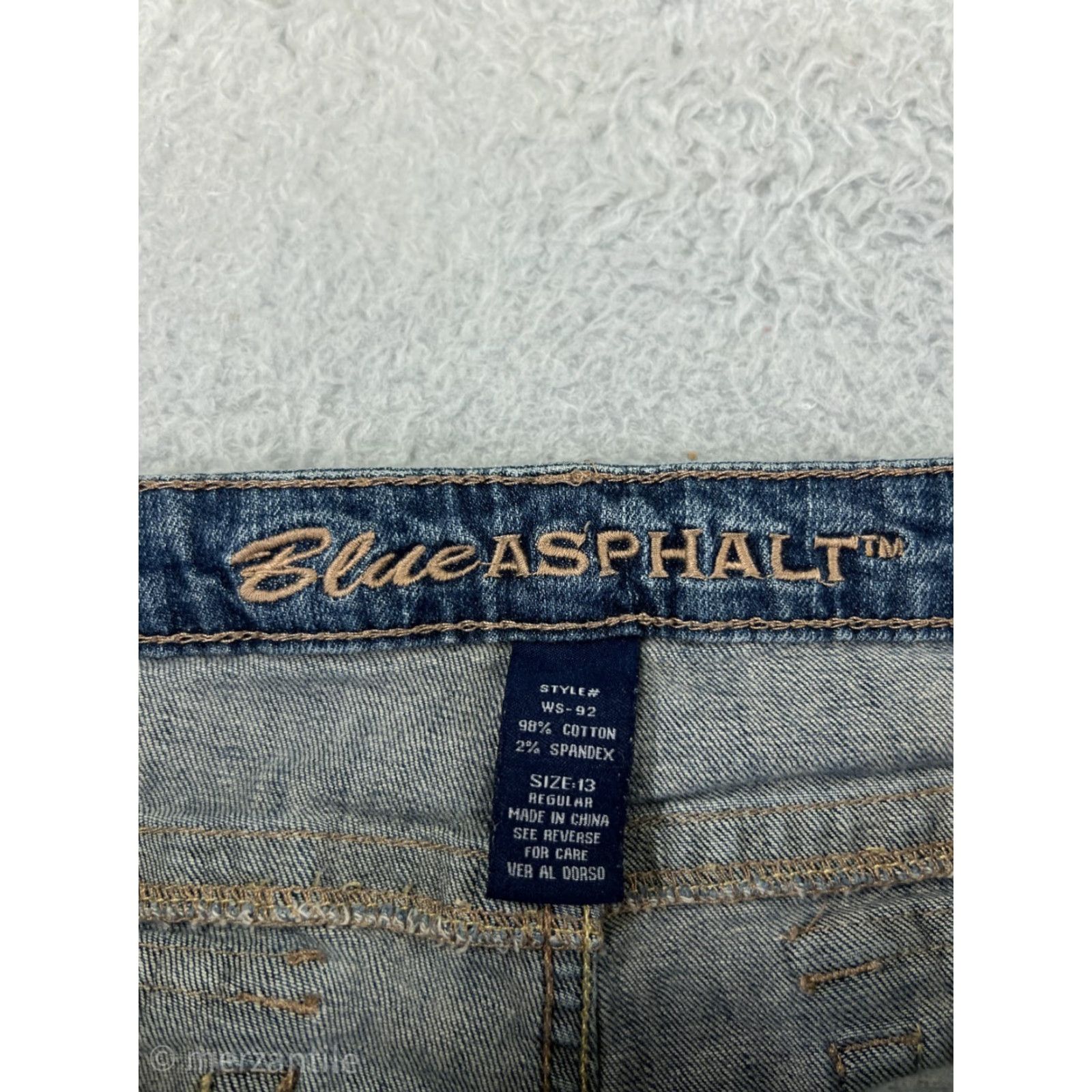 Guess VINTAGE Guess Jeans Womens 13 Blue Denim Jeans Bootcut Embellished Logo 5-Pocket Cotton Blend Blue Size 34" / US 12 / IT 48 - 4 Thumbnail