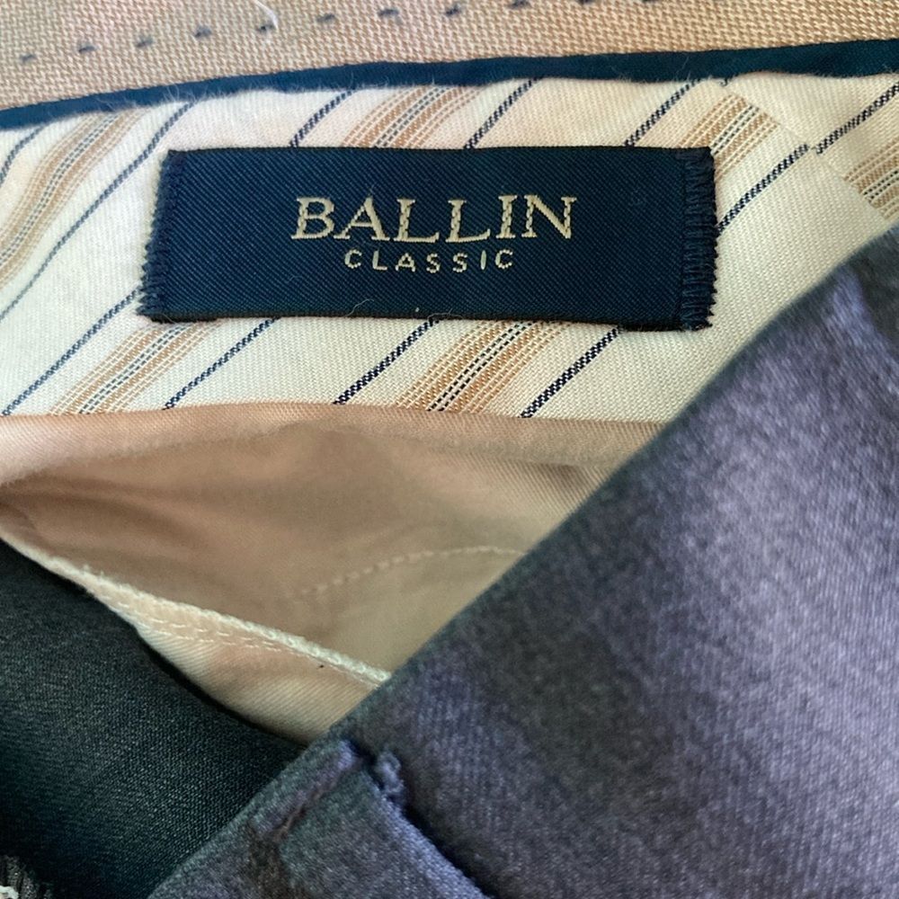 Other Ballin Wool Super 120's Gray Cuffed Mens Dress Pants Size 3 Size US 35 - 3 Thumbnail