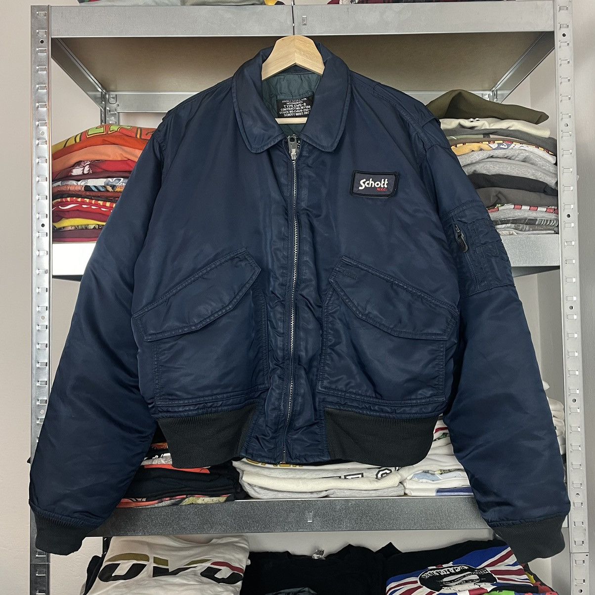 Vintage VERY RARE VINTAGE JACKET FLIGHT BOMBER CWU 45 ISSUED Size US L / EU 52-54 / 3 - 1 Thumbnail