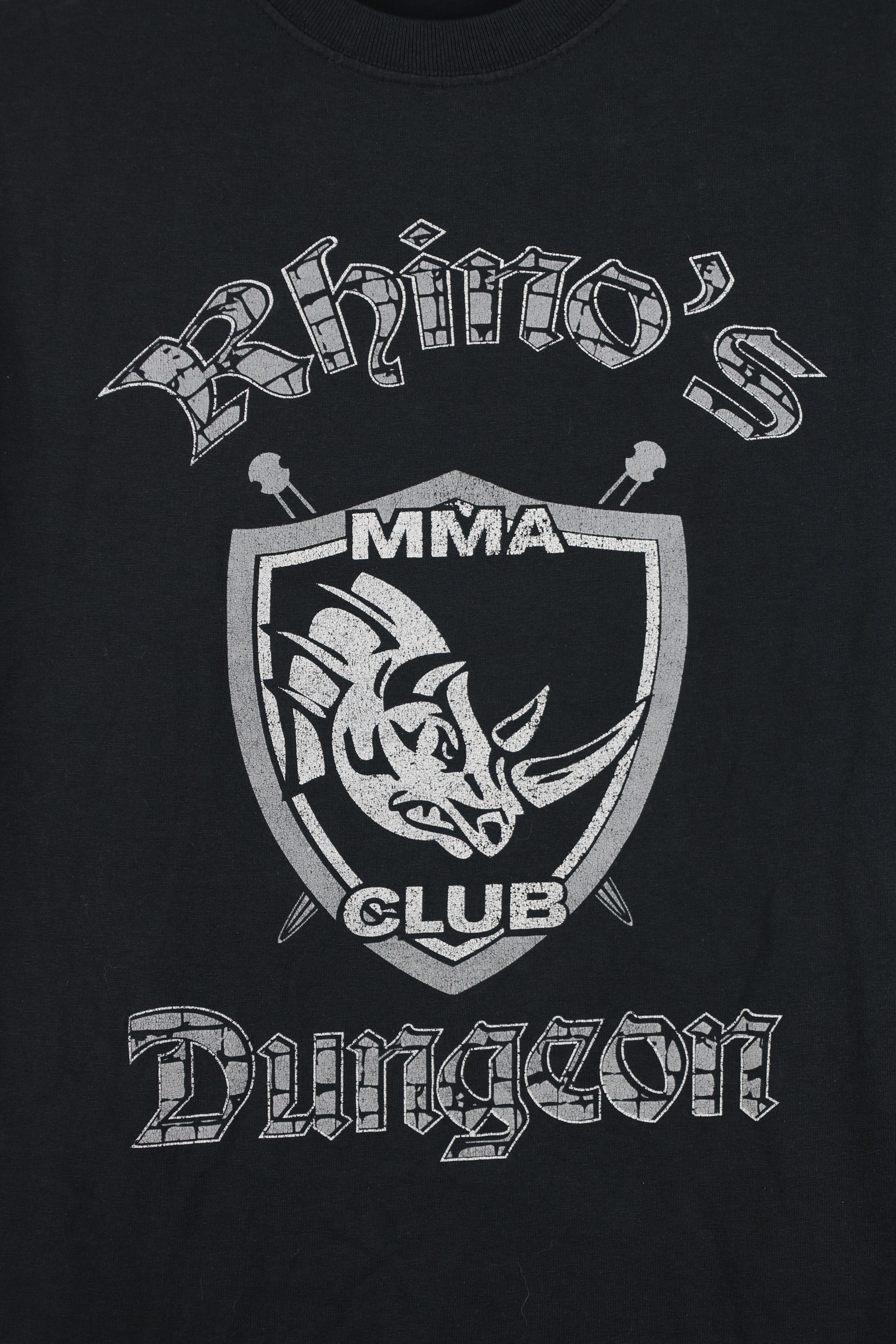 Vintage Vintage Y2K Rhinos Dungeon MMA UFC Fighting T-Shirt Black Size US M / EU 48-50 / 2 - 4 Thumbnail