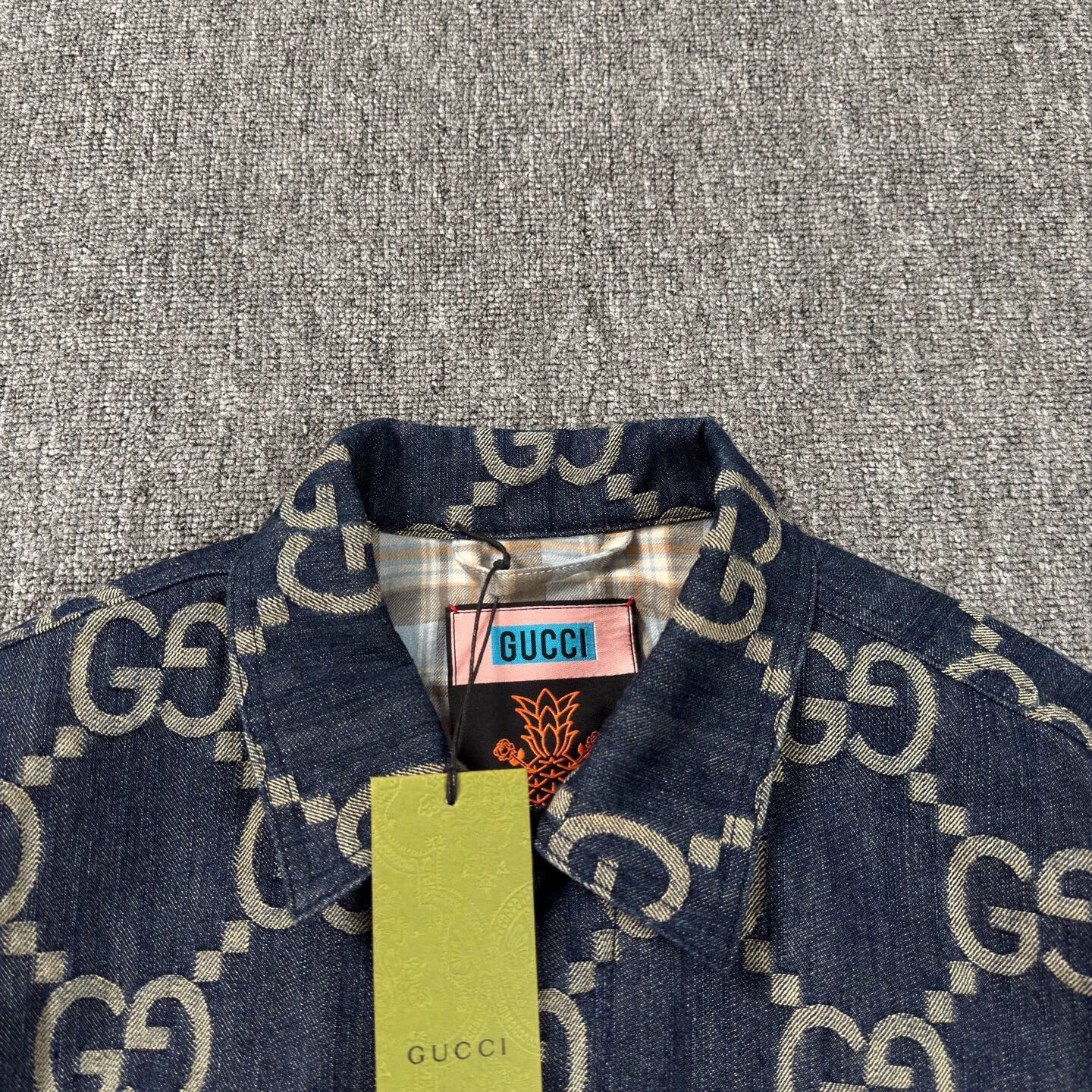 Gucci Gucci blue all-over print denim jacket Size US M / EU 48-50 / 2 - 6 Thumbnail