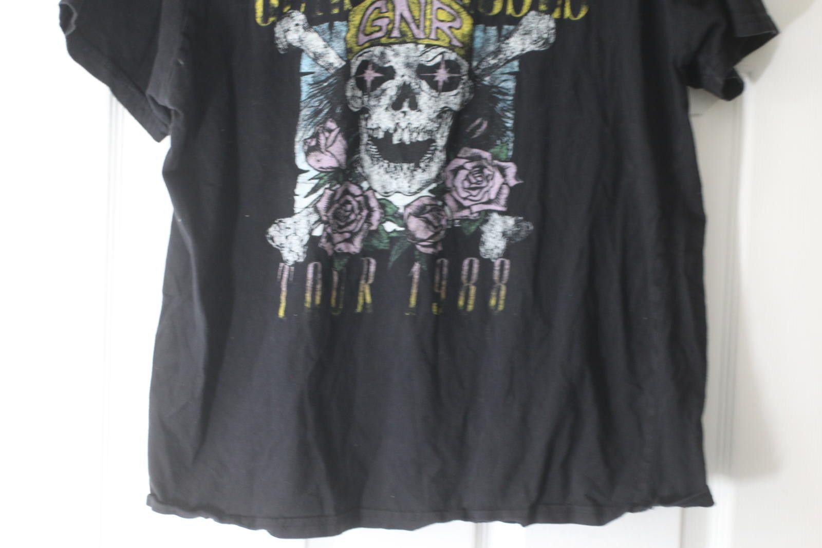 Guns N' Roses Guns N Roses 1988 Tour Skull Tee Black bLACK T-SHIRT Size ONE SIZE - 2 Thumbnail