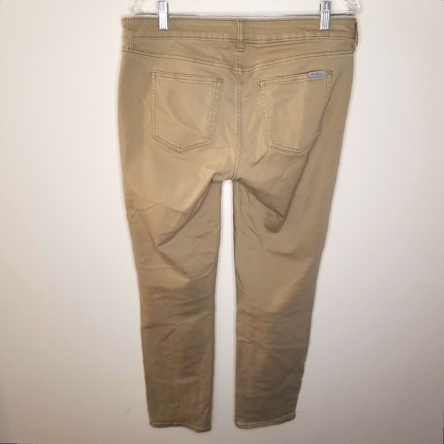 Eddie Bauer VINTAGE Eddie Bauer Women's Pants Size 10 Khaki Beige Slim Straight Chino Slimming Casual Size 32" / US 10 / IT 46 - 5 Thumbnail