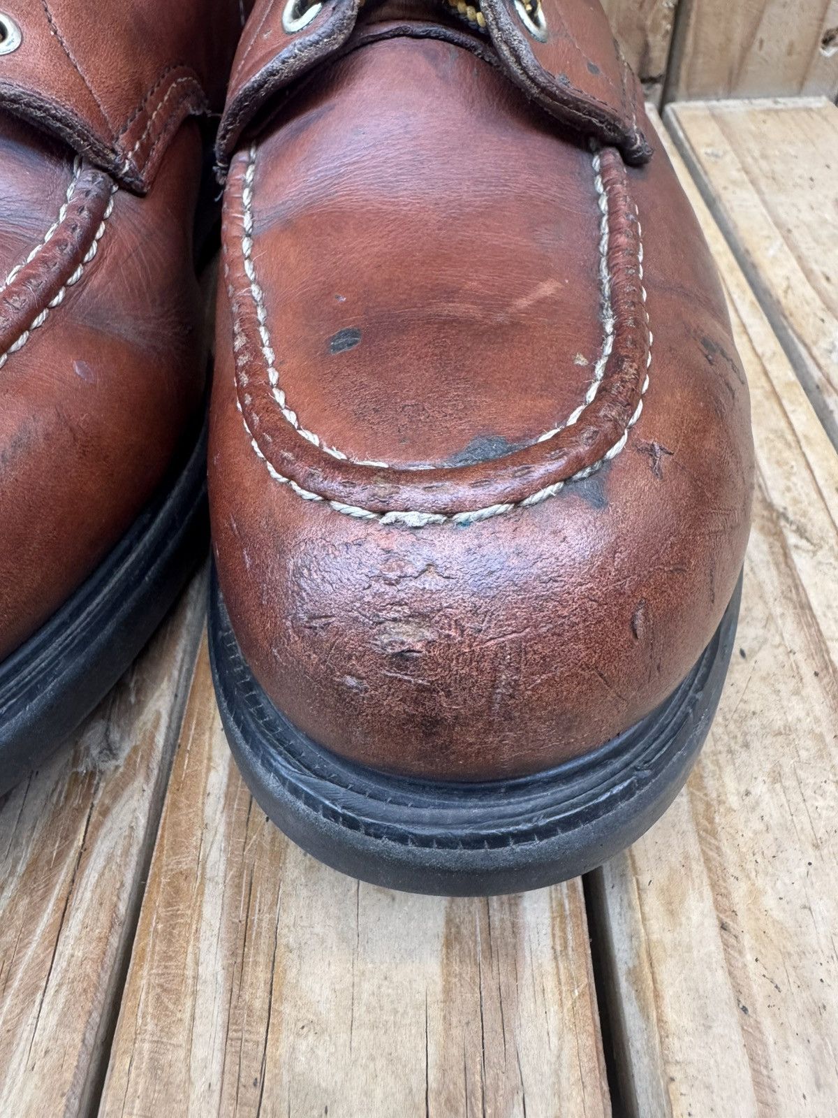 Red Wing Red Wing Steel toe work&Safety brown leather boots US 11 EEE Size US 11 / EU 44 - 5 Thumbnail