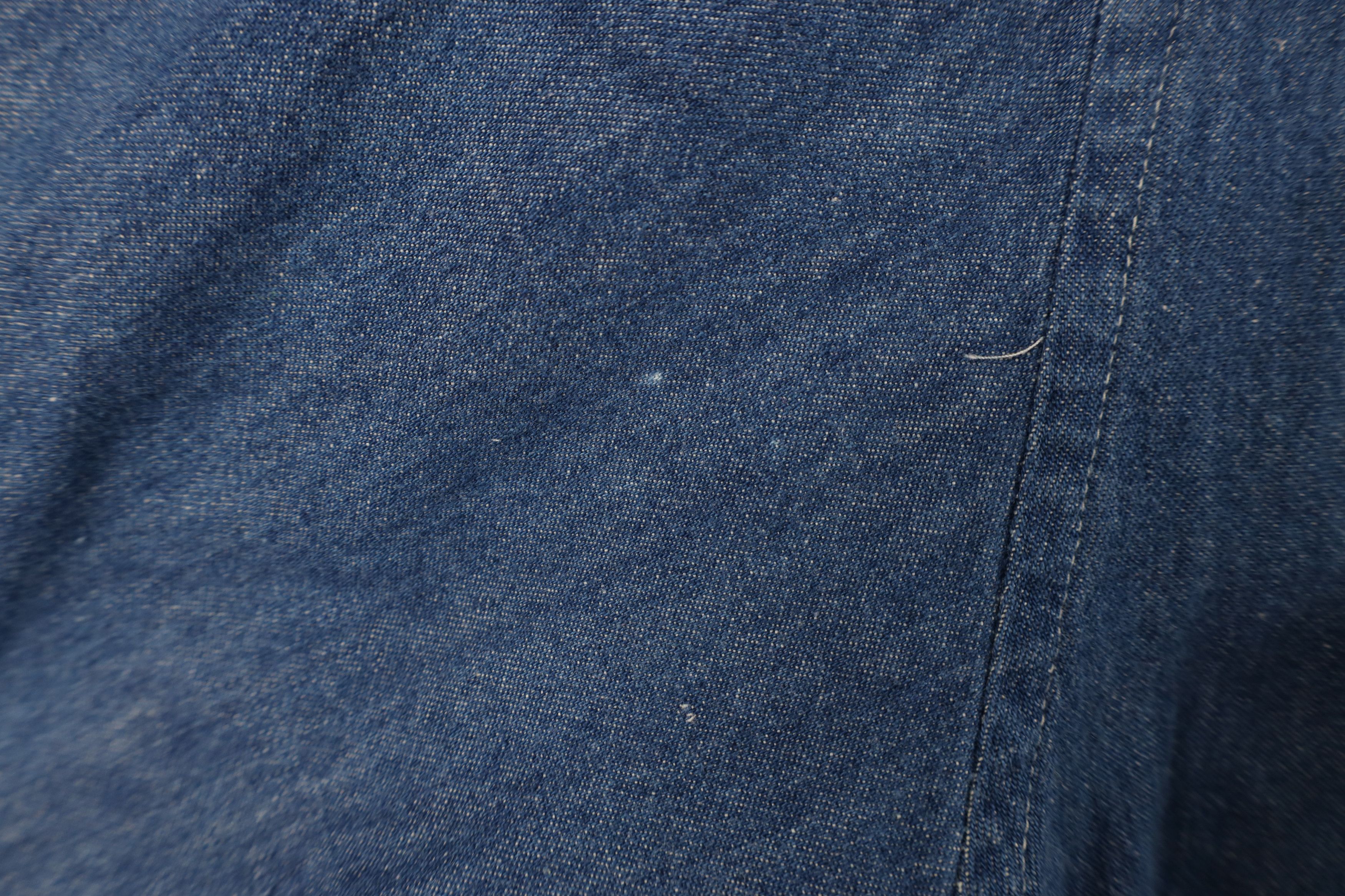 Vintage Vintage 90s Streetwear Denim Jean Band Collar Button Shirt Size 4XL / US 24-26 - 8 Thumbnail