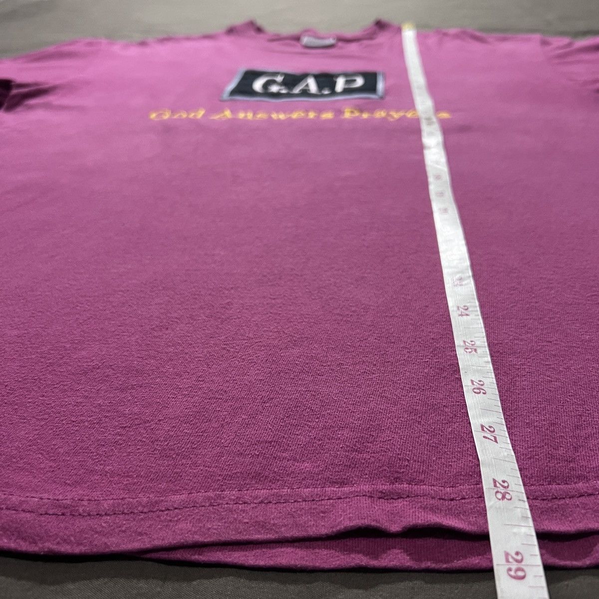 Vintage Y2K GAP God Answers Prayers Jesus Bible Holy ParodyTee Faded Size US L / EU 52-54 / 3 - 6 Thumbnail