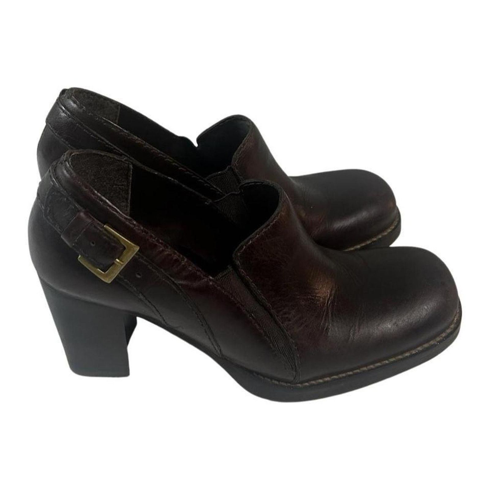 Vintage Loafer heels brown leather by MIA US W sz 8 Size US 8 / IT 38 - 2 Thumbnail