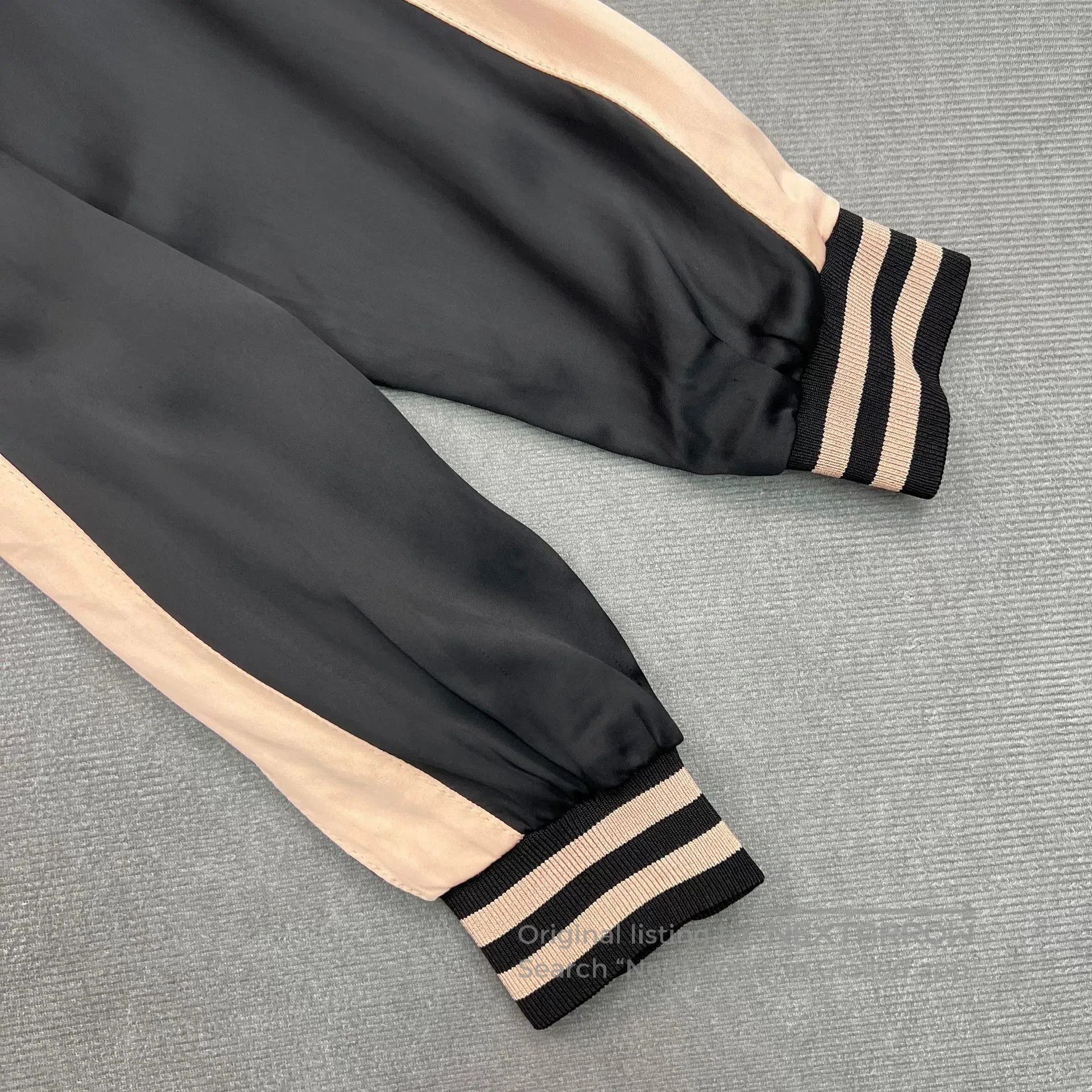 Saint Laurent Paris Saint Laurent Black Pink Silk Baseball Jacket. Size XXS / US 00 / IT 34 - 4 Thumbnail