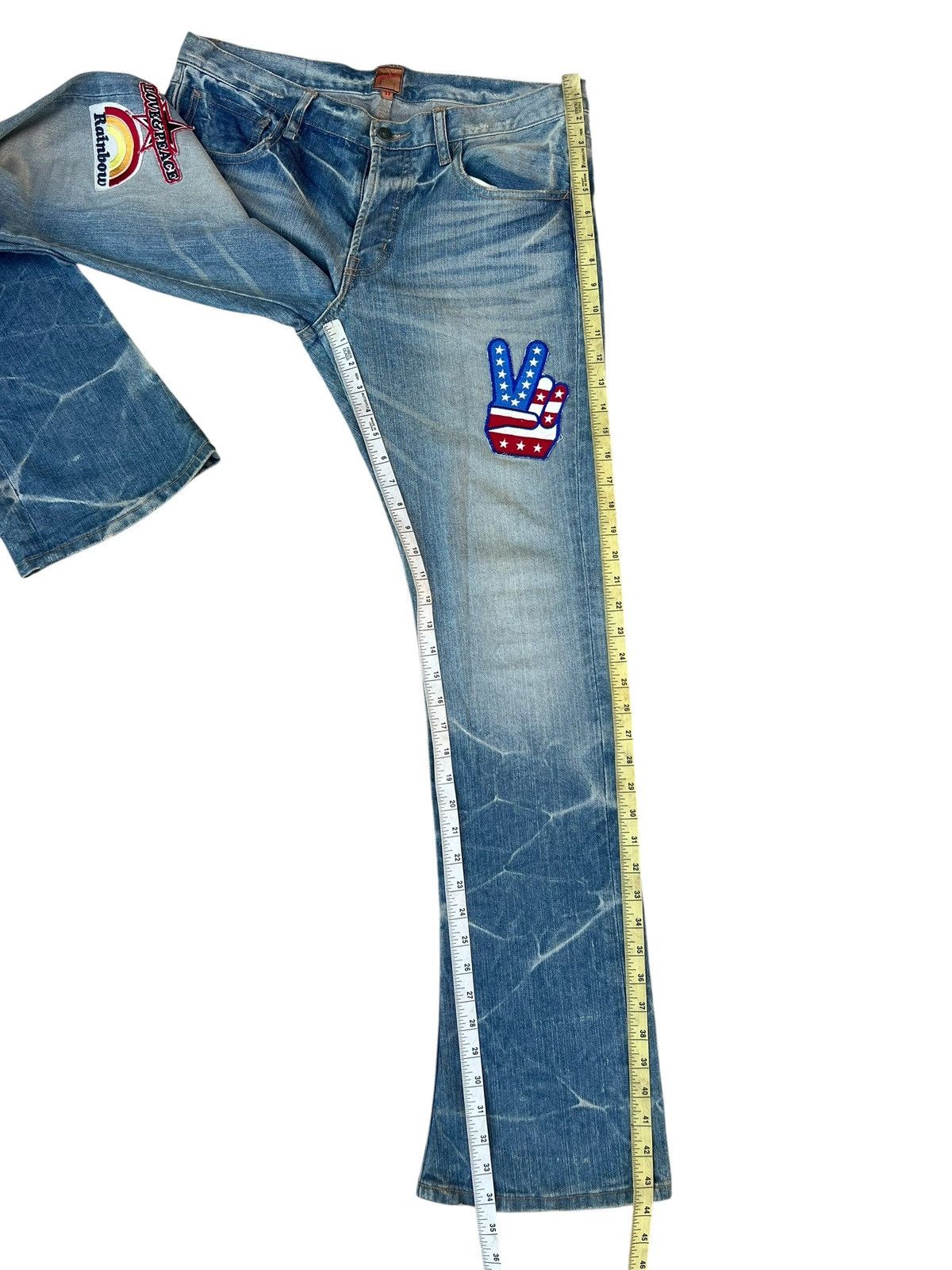 JACKROSE Jackrose Japan Mud Denim Patches Bootcut Jeans Flare Size US 33 - 6 Thumbnail