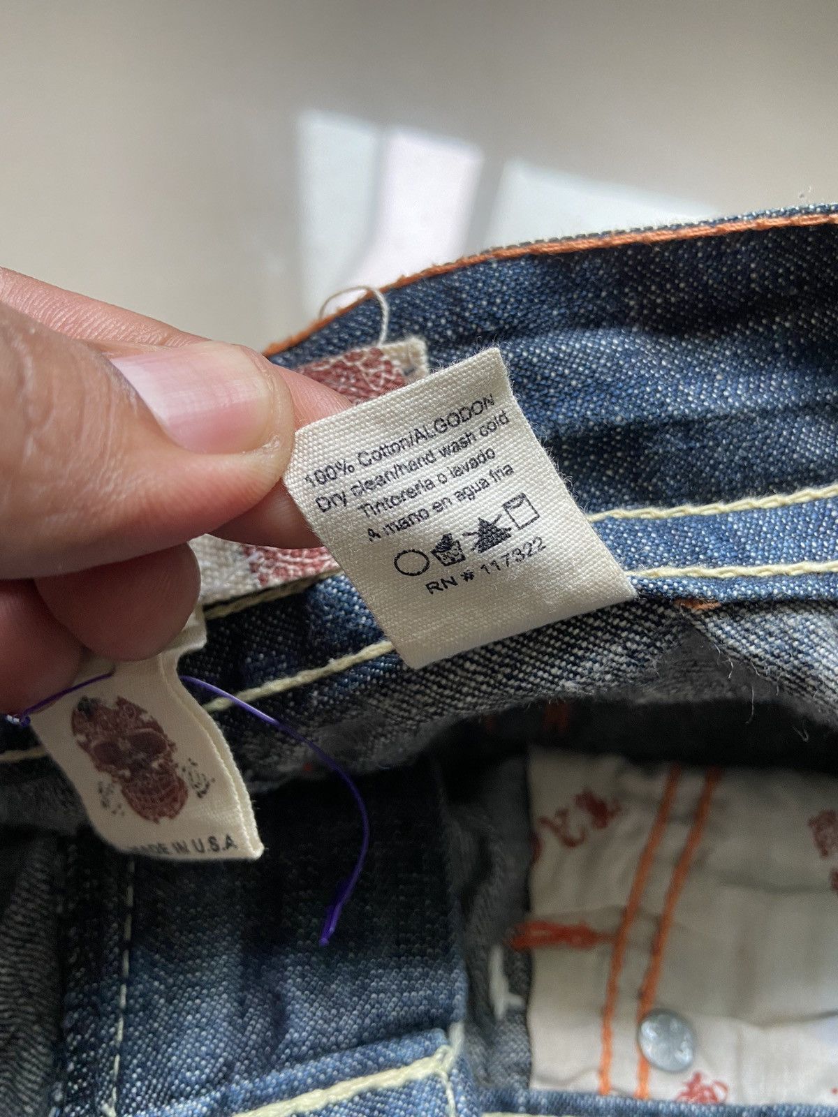 If Six Was Nine Vintage Laguna Beach Gemstone Flare Denim Pants Size US 38 / EU 54 - 11 Thumbnail