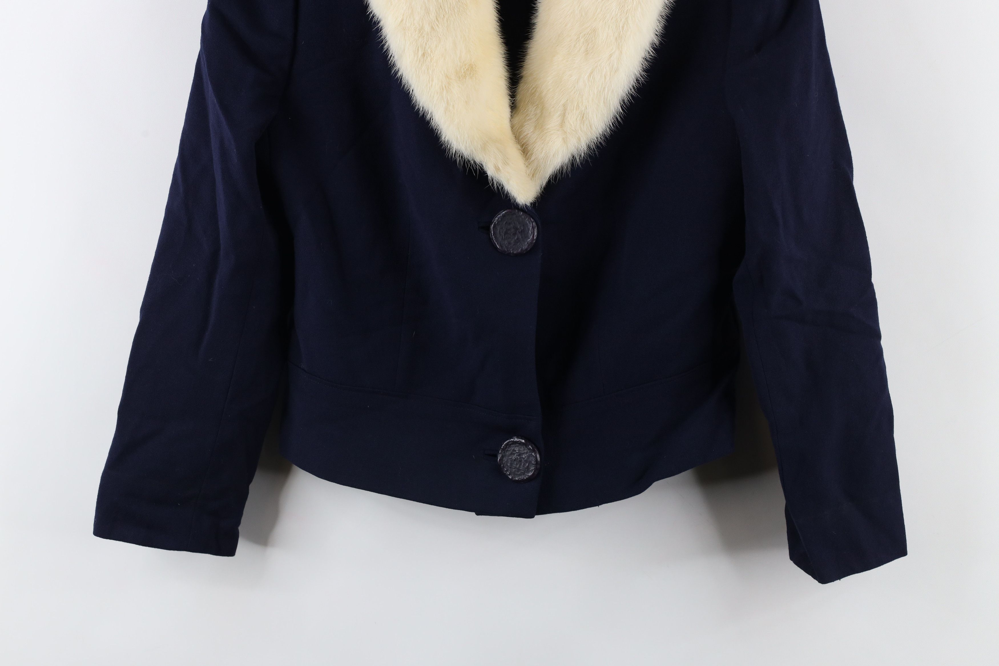 Vintage Vintage 50s Gabardine Collar Penny Lane Blazer Jacket USA Size S / US 4 / IT 40 - 3 Thumbnail