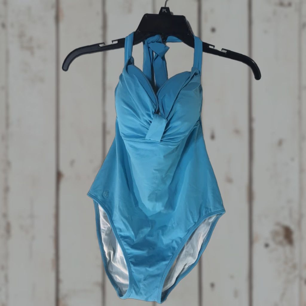Ralph Lauren RALPH LAUREN Blue Halter One Piece Swimsuit Womens Size 8 Size ONE SIZE - 1 Thumbnail