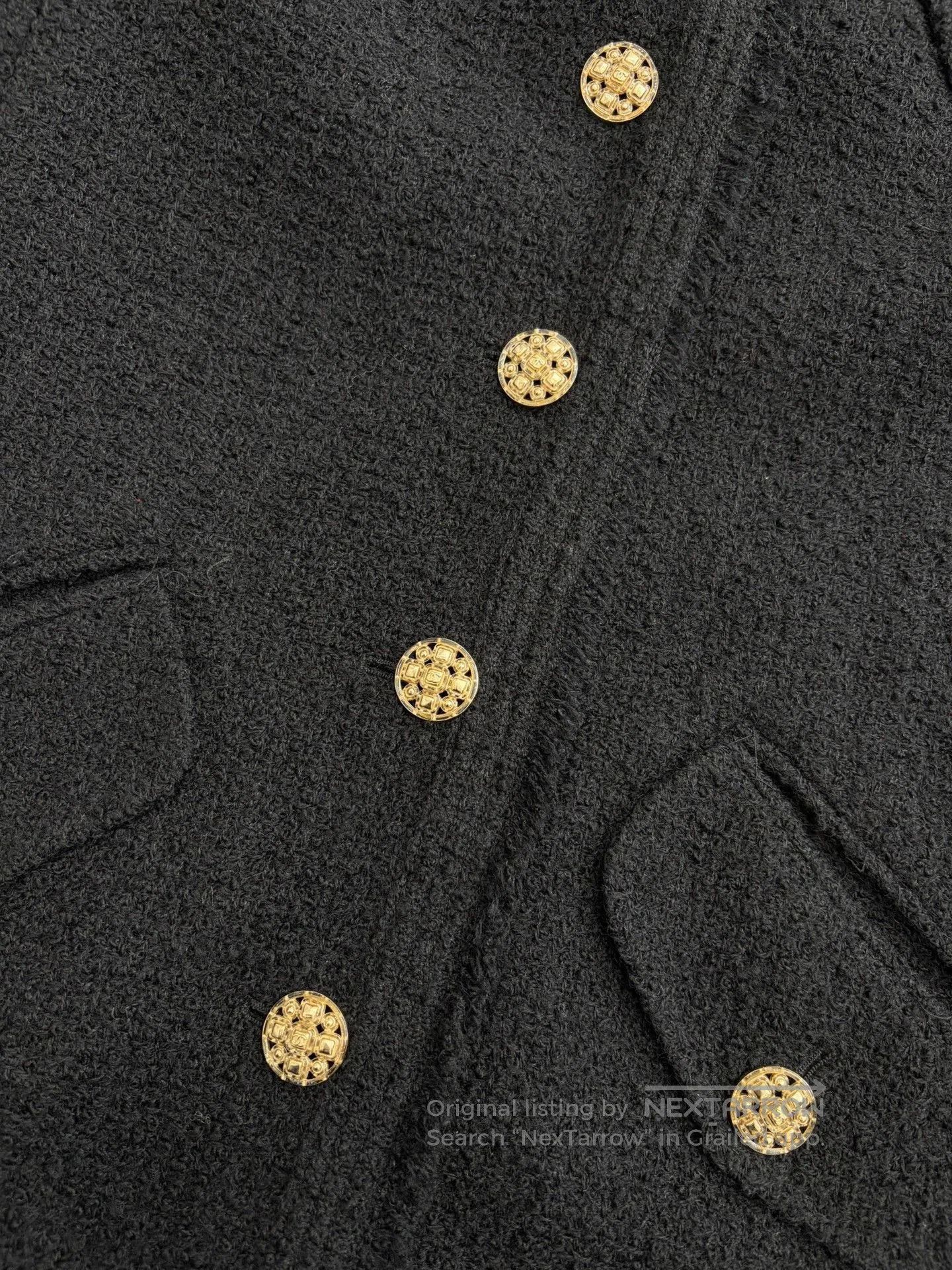 Chanel Chanel Black Gold Button Four Pocket Coat. Size S / US 4 / IT 40 - 3 Thumbnail