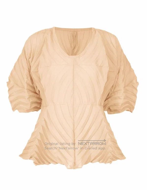 Issey Miyake Issey Miyake Water Ripple Short Sleeve Top Size XXS / US 00 / IT 34 - 2 Thumbnail