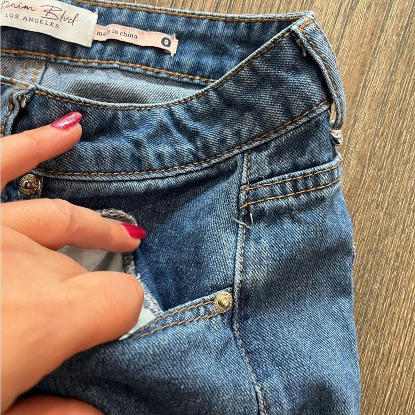 Other Denim Blvd Medium Wash Distressed High Rise Size 27" / US 4 / IT 40 - 5 Thumbnail