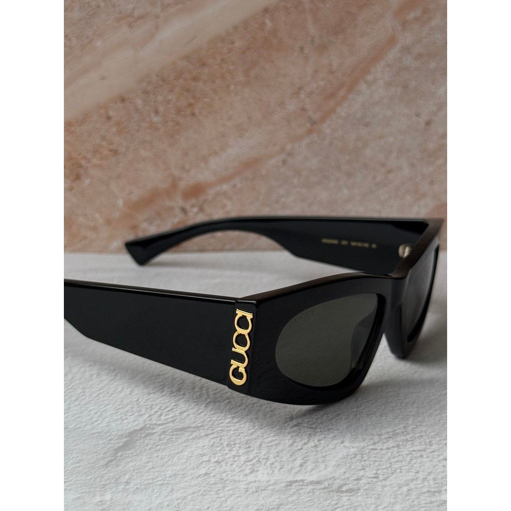 Gucci NEW Gucci GG2040S Black Cat Eye Logo Sunglasses $515 Size ONE SIZE - 5 Thumbnail