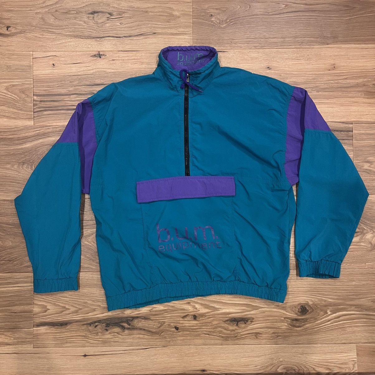 B.U.M Equipment Vintage B.U.M. Equipment Pullover Jacket Blue Purple Medium Size US M / EU 48-50 / 2 - 1 Thumbnail