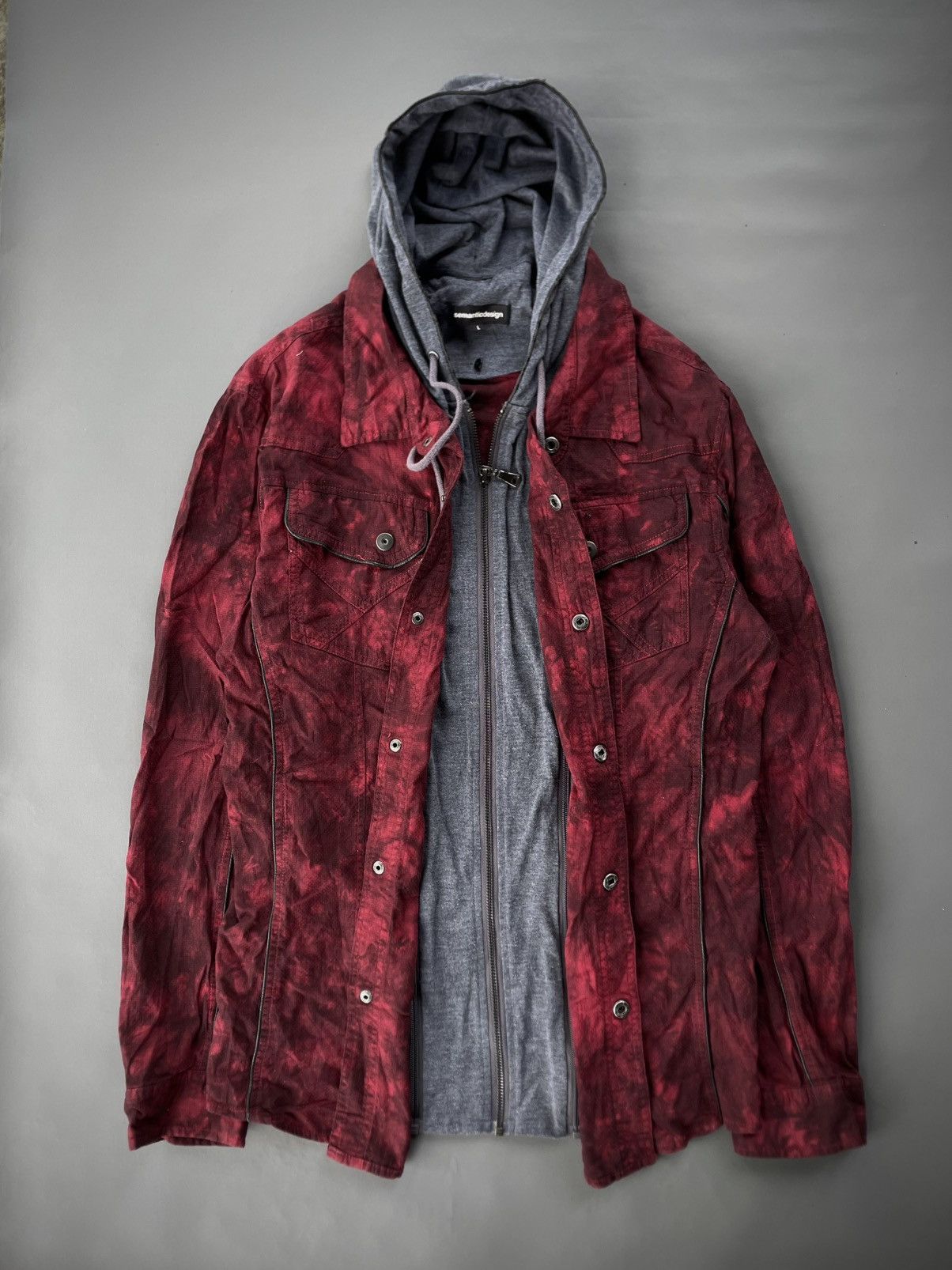 14th Addiction Japanese Semantic Design Double Layer Shirt Ifsix Lgb Style Size US M / EU 48-50 / 2 - 1 Thumbnail