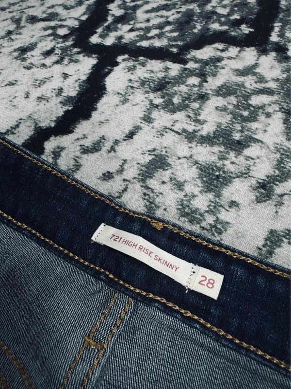 Levi's Levis 721 High Rise Skinny Navy Blue Jeans 28 Size 28" / US 6 / IT 42 - 5 Thumbnail