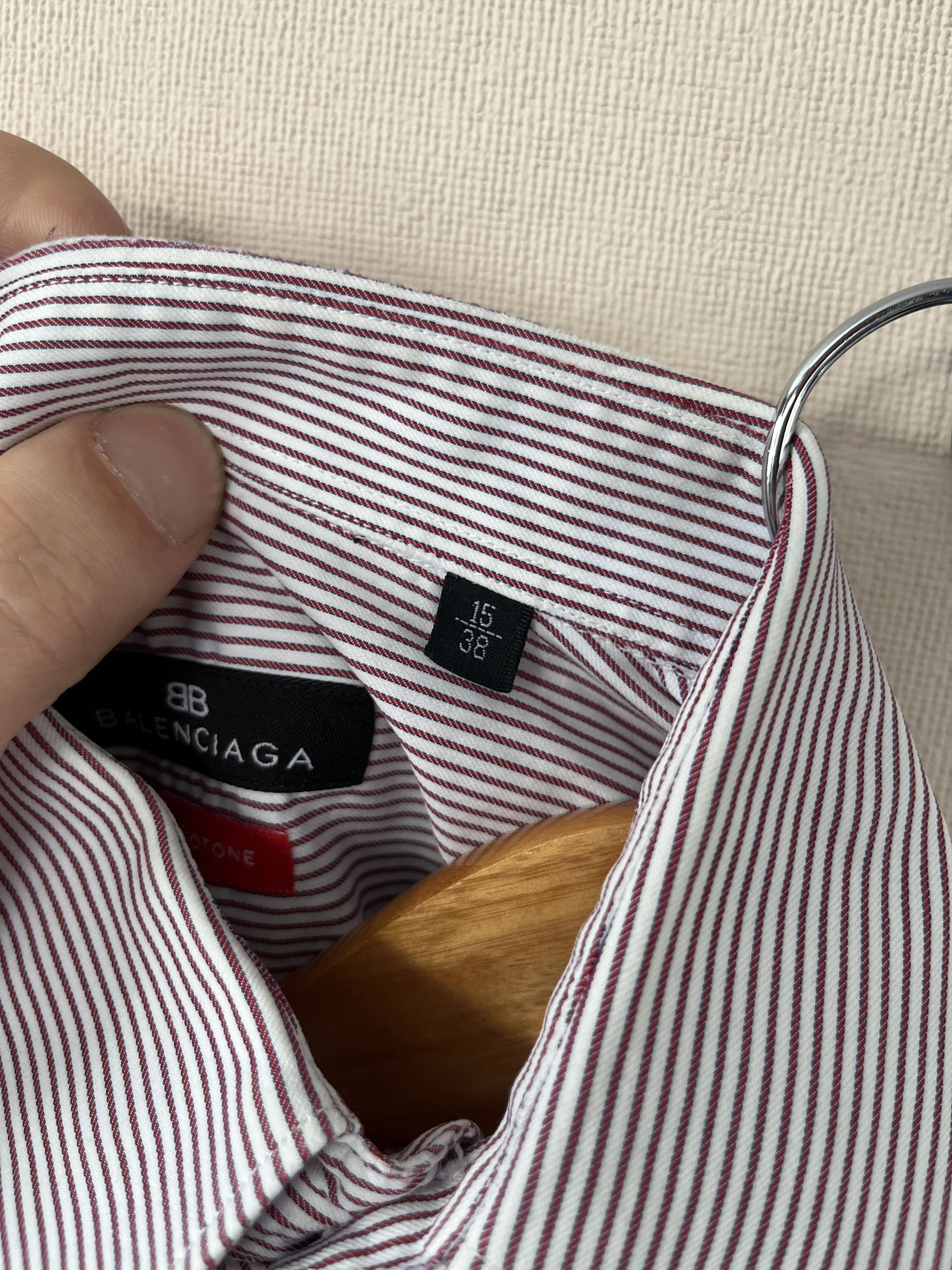 Balenciaga Balenciaga Cotton Shirt Button Up Size 15/38 Striped Size US S / EU 44-46 / 1 - 9 Thumbnail