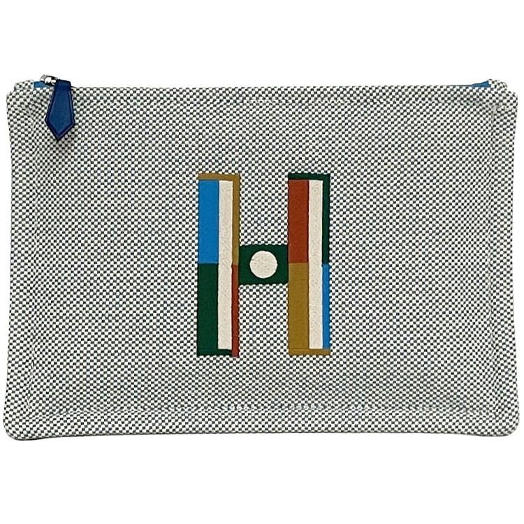 Hermes HERMES Clutch Bag Neutrals Cotton Size ONE SIZE - 1 Thumbnail