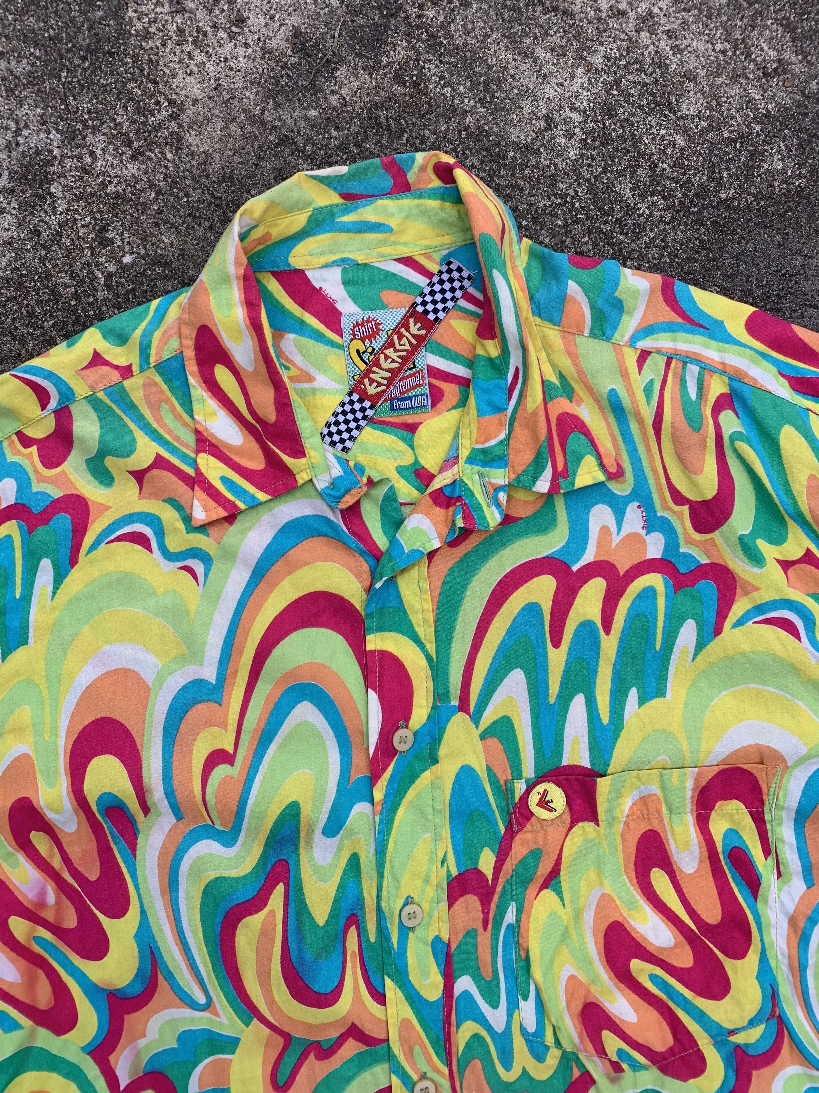 Energie Shirt Energie Art Psychedelic Abstract Size US XL / EU 56 / 4 - 3 Thumbnail