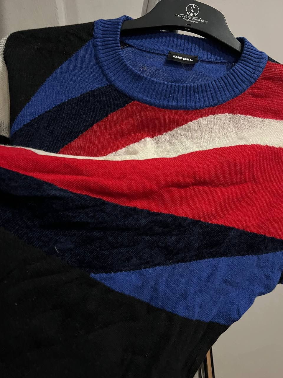 Diesel DIESEL ABSTRACT MENS COLORFUL KNIT FASHION CRAZY SWEATER L Size US L / EU 52-54 / 3 - 8 Thumbnail