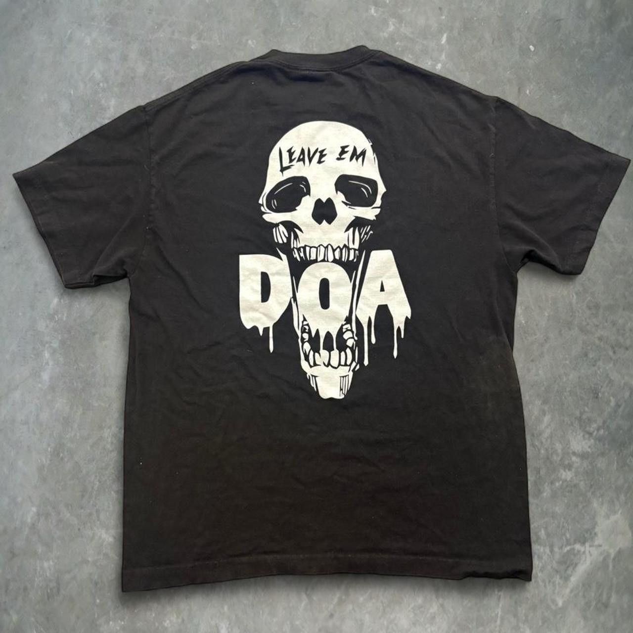 Vintage Crazy Vintage Y2K 2000s “No Soul Shall Survive” Leave Em DOA Grunge Punk Skull Black Graphic Tee! Size US S / EU 44-46 / 1 - 1 Thumbnail