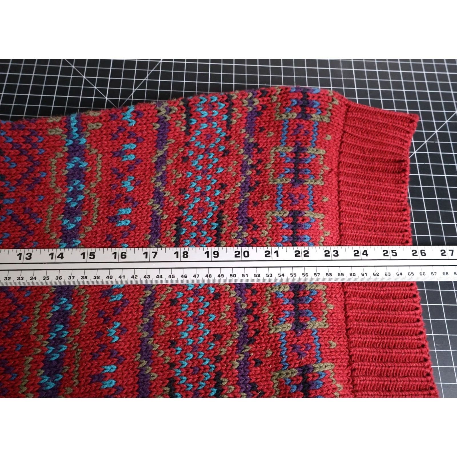 Eddie Bauer VINTAGE Eddie Bauer Sweater Men's Large Dark Red Fair Isle Geometric Cotton Knit VTG Size US L / EU 52-54 / 3 - 6 Thumbnail