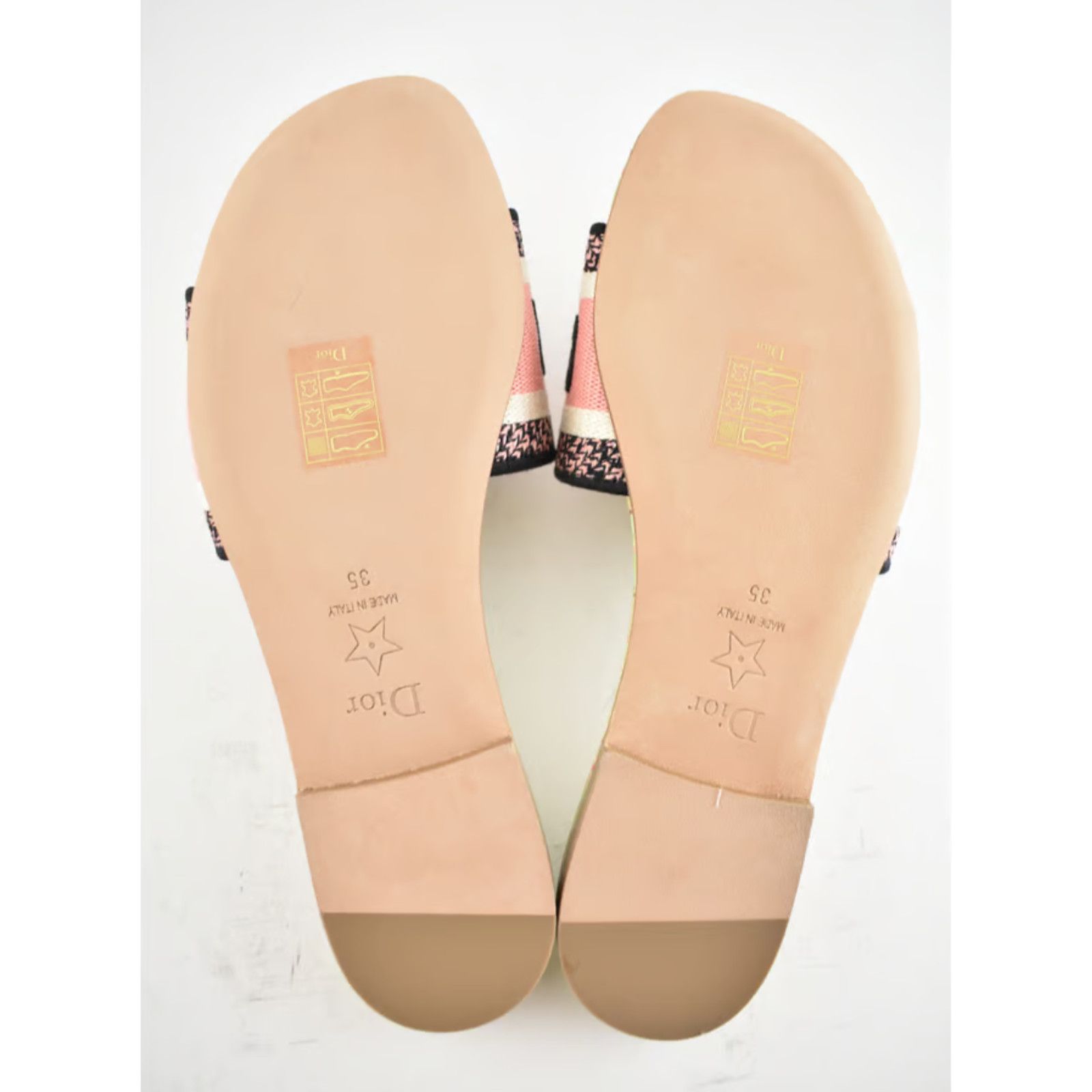 Dior In Lights Dway Embroidered Logo Slide Flat Sandal 35 Size US 5 / IT 35 - 12 Thumbnail