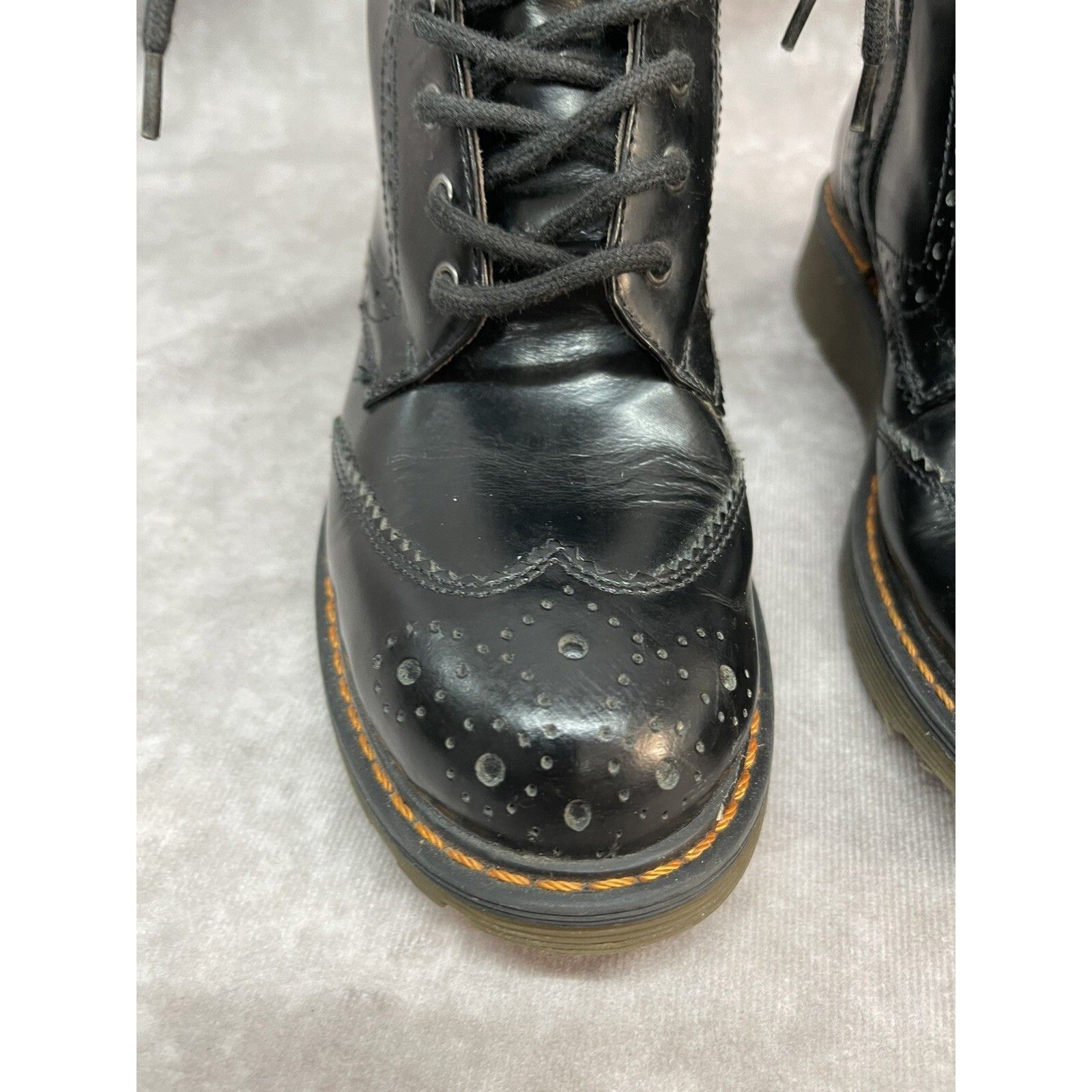 Barneys New York Barneys New York Woman’s Brogue Combat Boots Lace Side Zip M Size US 5 / IT 35 - 5 Thumbnail