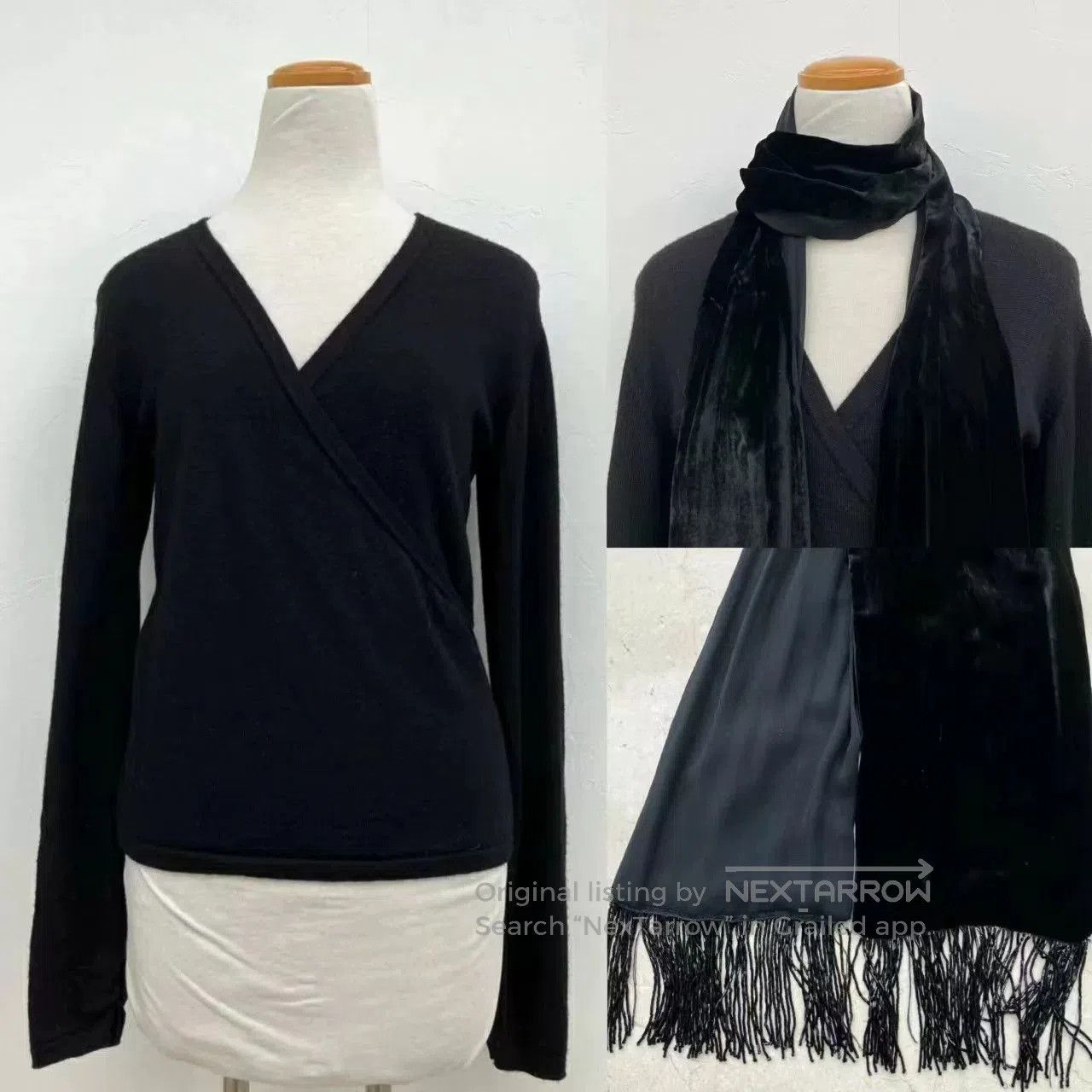Other maxmara wool knit top set with scarf. Size US S / EU 44-46 / 1 - 9 Thumbnail