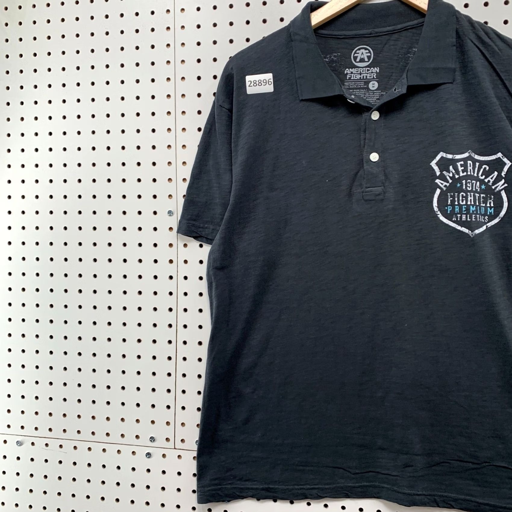 Vintage VINTAGE American Fighter Polo Shirt Mens M Gray Double-Sided NWT 22X25.5 Size US M / EU 48-50 / 2 - 4 Thumbnail