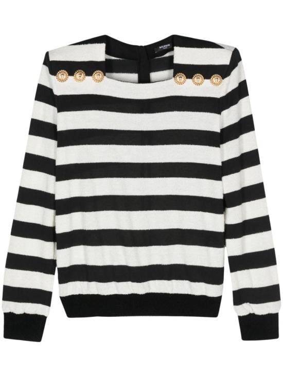 Balmain BALMAIN Women Sweater DF1AR845 JI70EAB Black Size S / US 4 / IT 40 - 1 Thumbnail