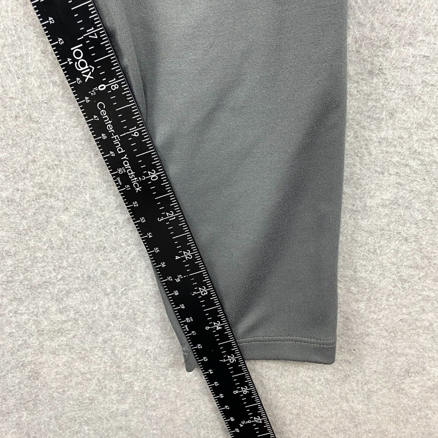 Vintage Hylete Leggings Womens Medium M Gray 25" Pull On Stretch Zip Pockets Active Yoga Size 42" / US 20 - 7 Thumbnail