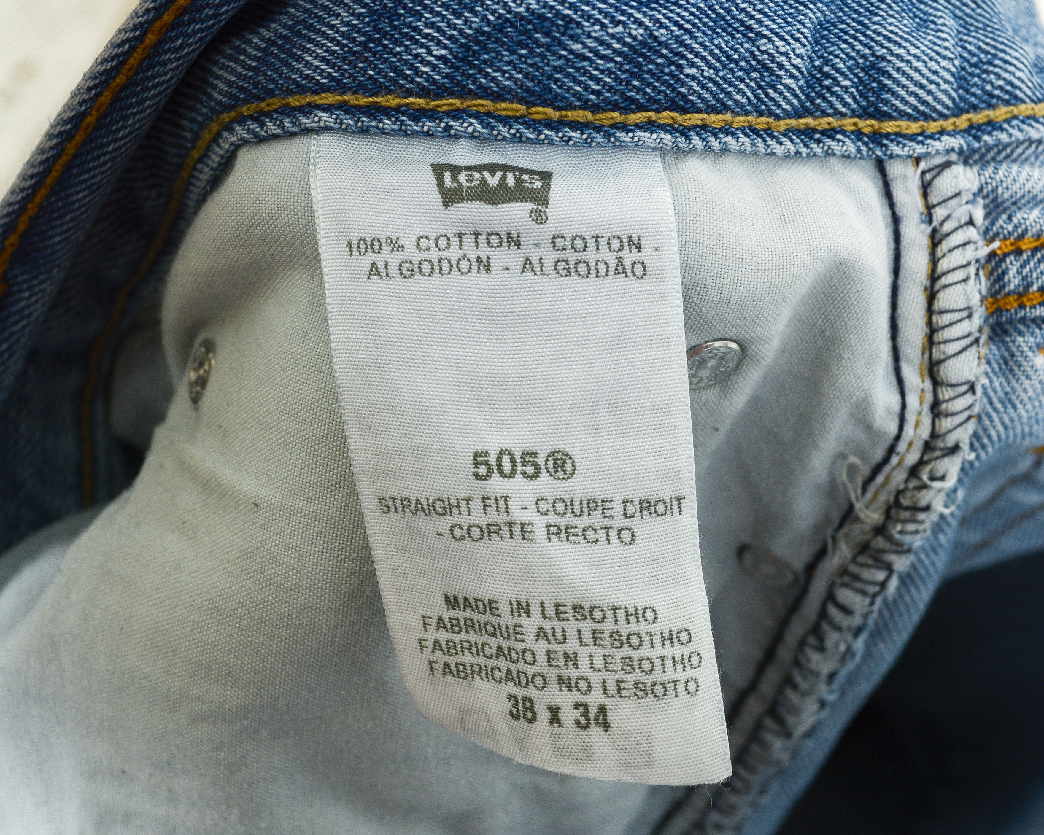 Levi's 505 W38 L34 Regular Straight Leg Jeans Denim Pants Trousers Size US 38 / EU 54 - 7 Thumbnail