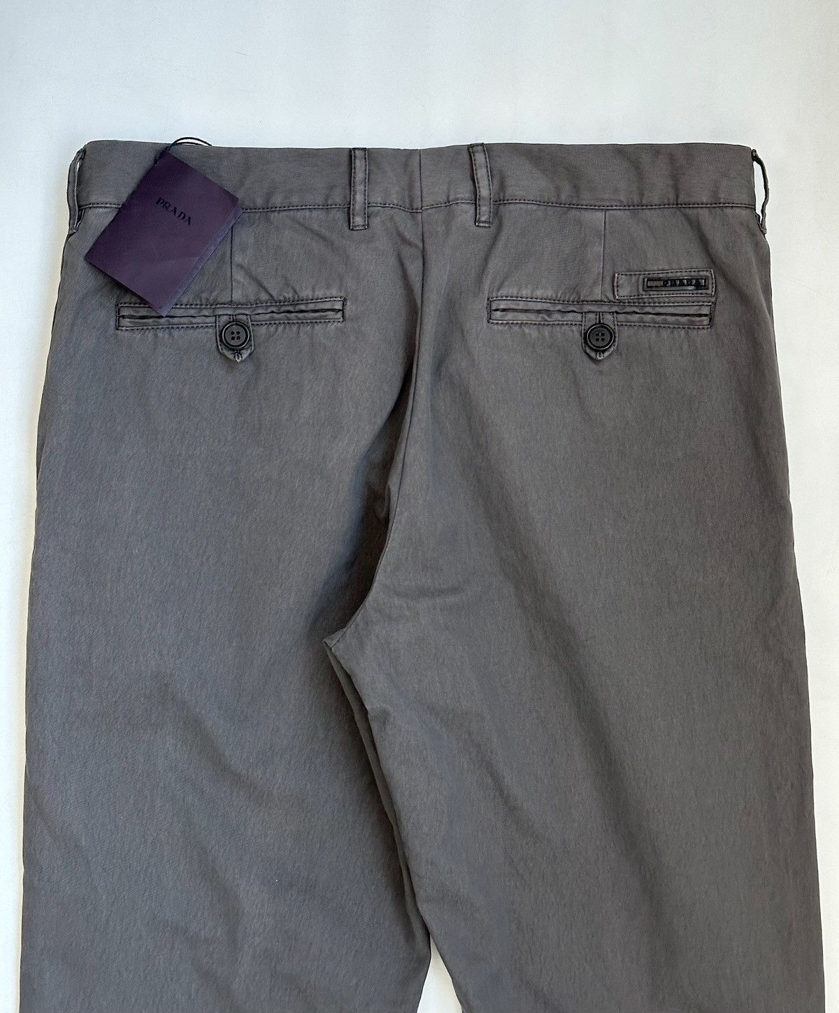 Prada *NEW* PRADA FW 2011 Washed Nylon Blend Gray Pants jean Denim Size US 32 / EU 48 - 13 Thumbnail