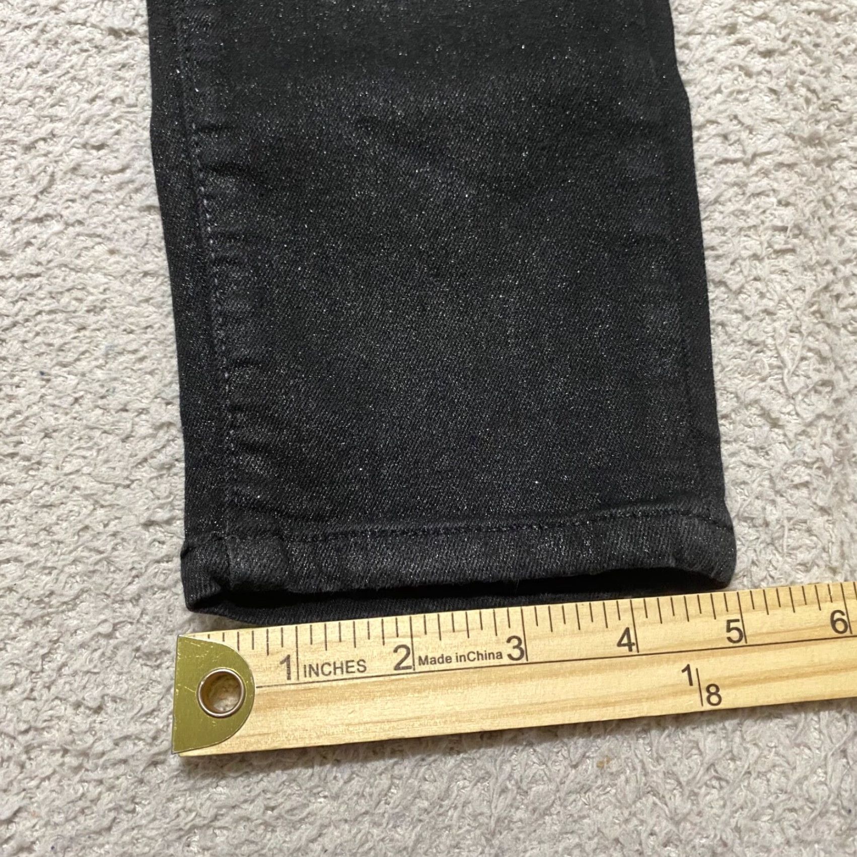 Farah AG Adriano Goldschmied Jeans Womens 28 Black Denim Farah Skinny Ankle Sparkly Size 28" / US 6 / IT 42 - 2 Thumbnail