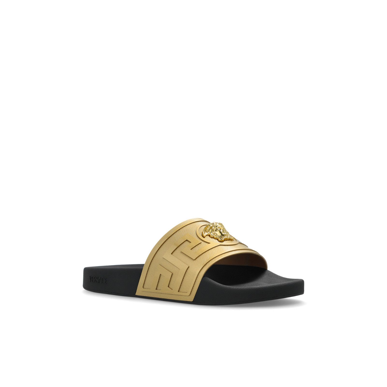 Versace VERSACE Gold Rubber Flip-Flops New And Authentic (Men's size Size US 7 / EU 40 - 2 Thumbnail